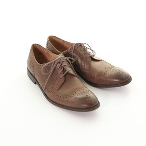 John Varvatos USA Brown Leather Wingtip Oxford Brogues Derby Dress Shoes Men 10M